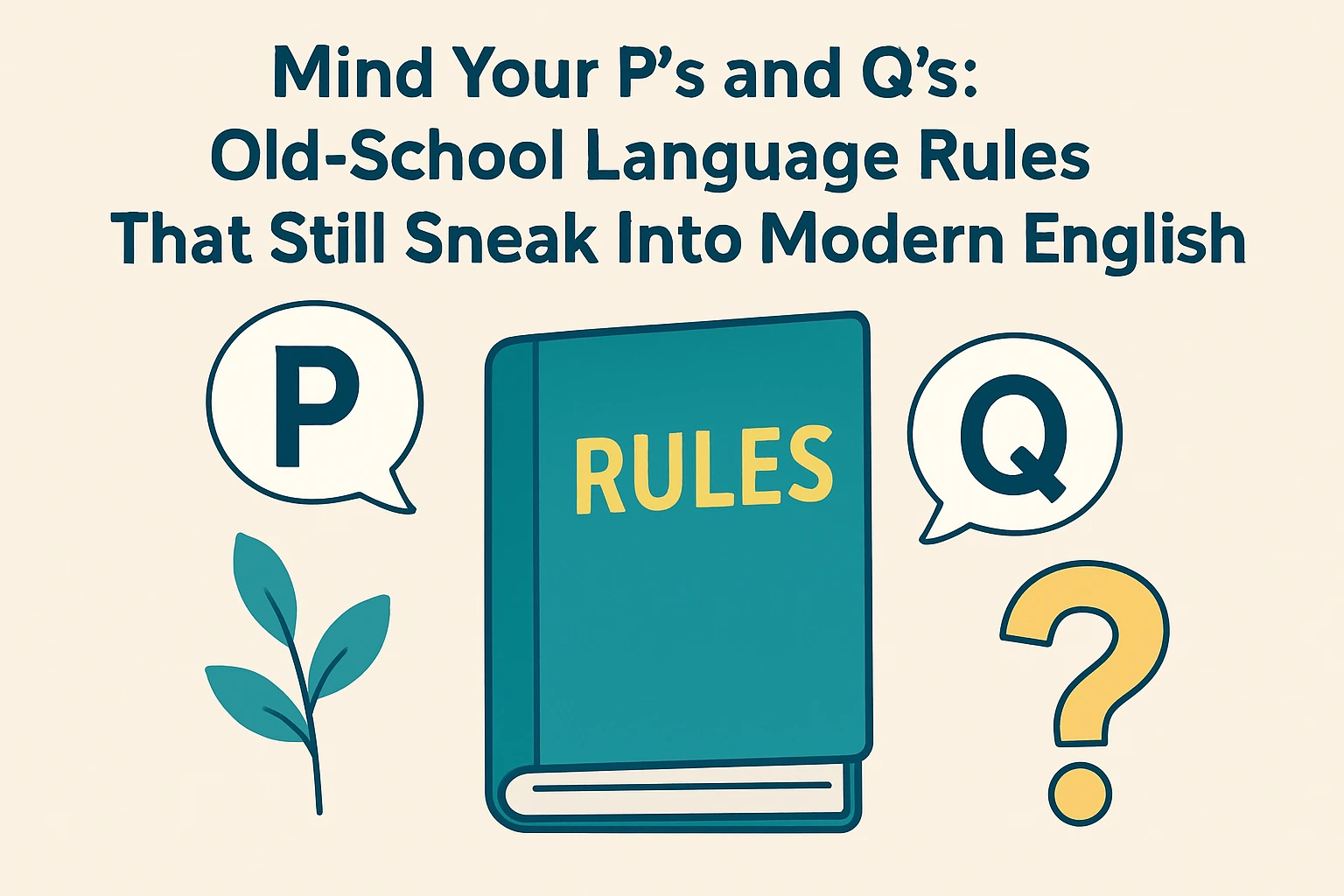 Mind your P's and Q's: Old-school language rules that still sneak into modern english
